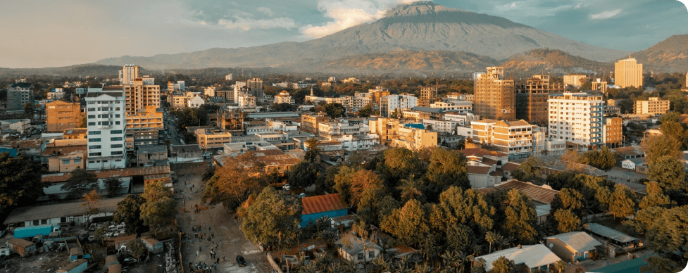 Cityscape of Arusha Tanzania